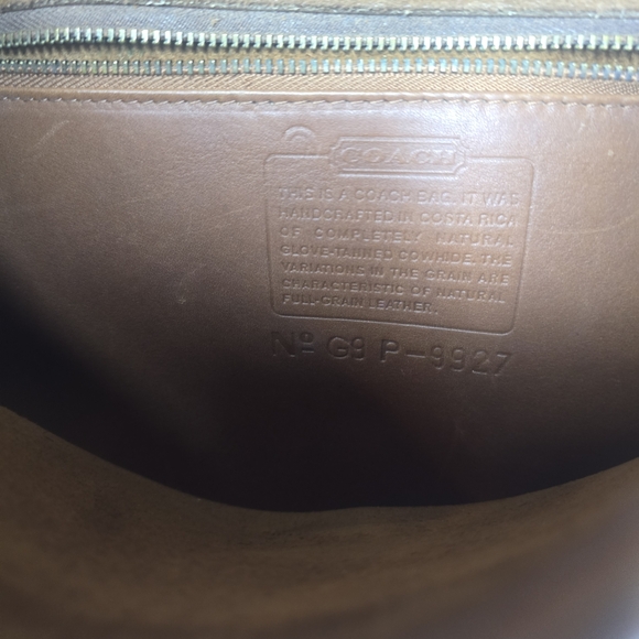 Vintage 90's Coach British Tan Leather Willis Bag \ Missing Shoulder Strap - Picture 16 of 16